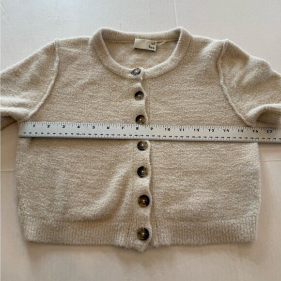 Aritzia Cream Short Sleeve Cardigan - Picture 13 of 14